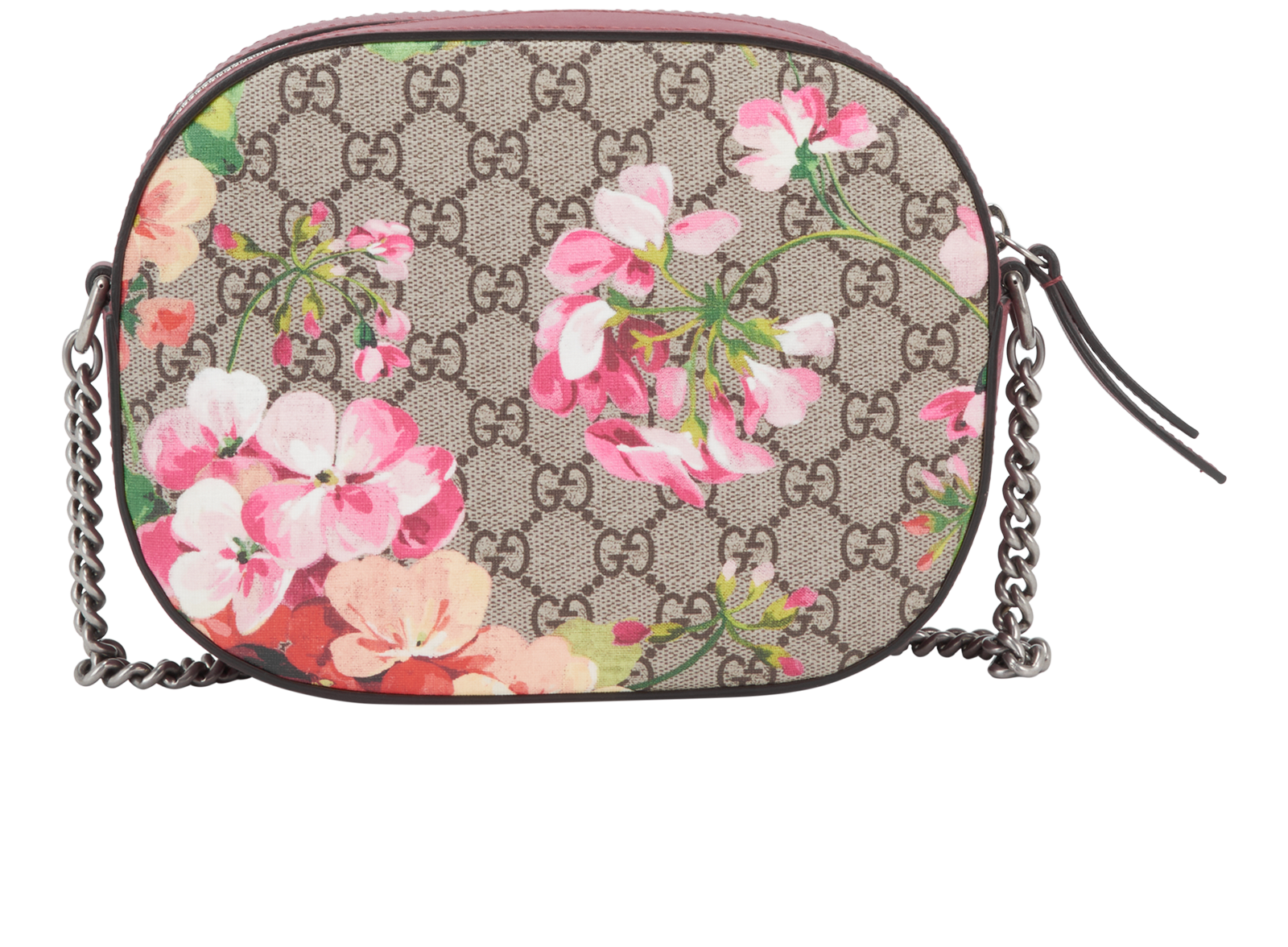 Blooms GG Crossbody, &pound;495, Handbags, Beige/Pink, Canvas, Back view